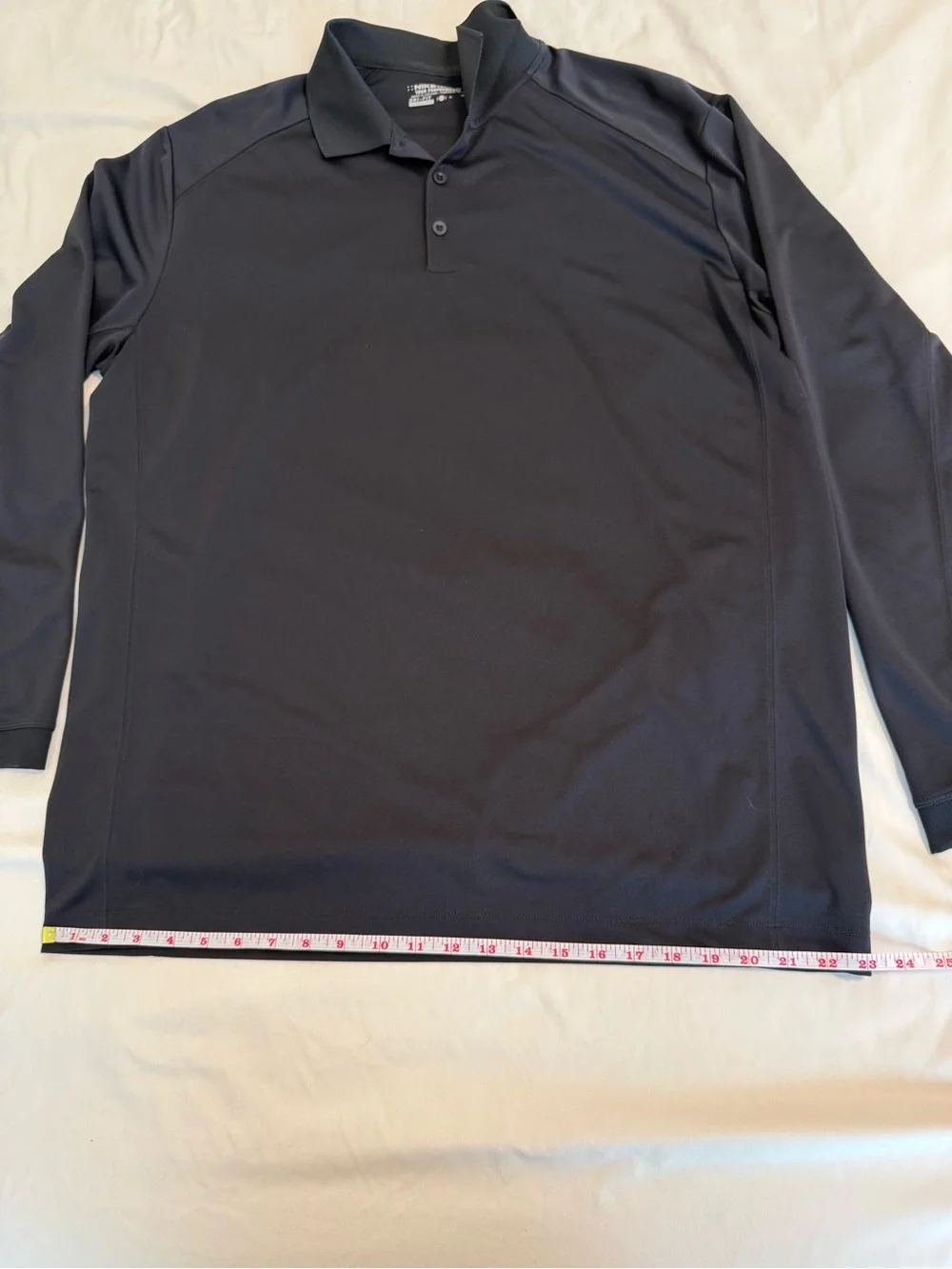 NIKE GOLF TOUR PERFORMANCE MEN'S BLACK LONG SLEEVE POLO SHIRT/SIZE XL
